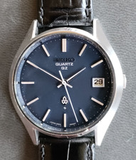 Seiko 0922-8000 QZ, con quadrante blu, dal 02/1975, 36mm, JDM, Vintage, HEQ