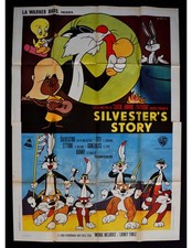 manifesto SILVESTER'S STORY gatto silvestro titti animazione cartoon A428