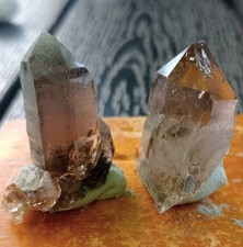 QUARZO FUME' Coppia Cristalli Formazza Minerale collezione 