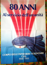 CORPO DELLE INFERMIERE VOLONTARIE C.R.I. 1908 / 1988 - MANIFESTO CM 100 X 140
