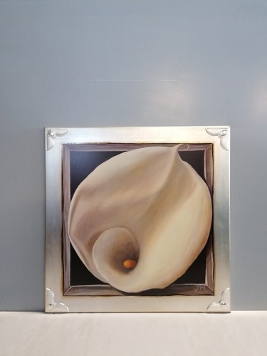 Quadro argento fiore - argento,, calla