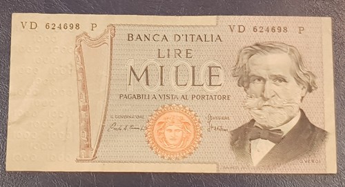 Banconota 1000 lire verdi - lire,
