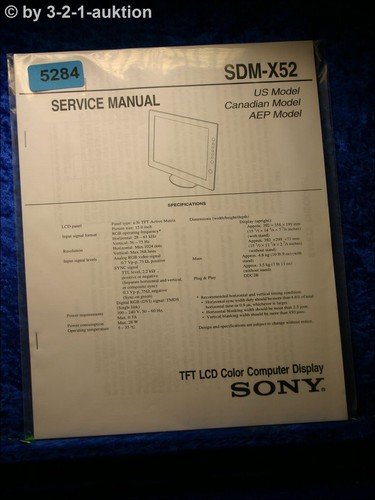 Manuale servizio sony sdm - di,
