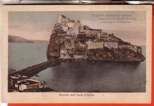 CARTOLINA  ISOLA D'ISCHIA VIAGGIATA  1910  PANORAMA OCC