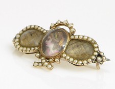 Brosche Rotgold 585 Medaillon