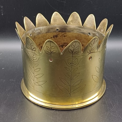 Trench art brass shell case - trench,