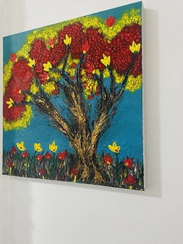 Quadro moderno albero fiorito - albero,