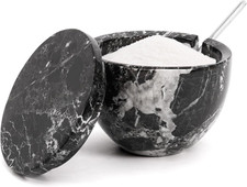 Saliera in Marmo Con Coperchio