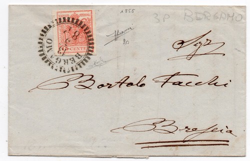 1855 lombardo veneto piego - 1855,
