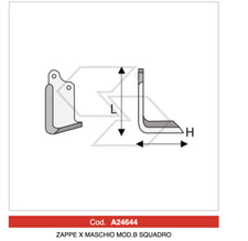 20 x ZAPPETTE ZAPPE SQUADRO