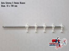 ASTA ESTERNA PER CALCIO BALILLA  5 OMINO BIANCO  DIAM. 18 X 790 MM ROBERTO SPORT