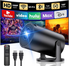 Proiettore Portatile,  Mini Proiettore Con Wi-Fi6 E Bluetooth 5.4, Support 1080P