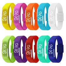 Orologio Unisex Sportivo Silicone LED Digitale Fedina Polso Uomo Donna Nuova qmj