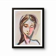 Quadro ritratto donna acrilico