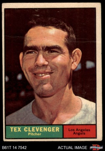 1961 topps 291 tex clevenger - 1961,