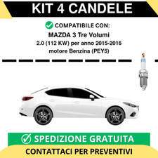 KIT 4 CANDELE per MAZDA 3 Tre