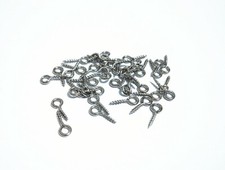 20pz Ganci a vite per ciondoli  acciaio inox colore argento scuro 10x4mm bijoux