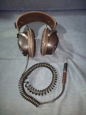 Sears 35137 Vintage Headphones Retro Brown Leather