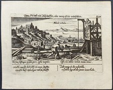 Stampa antica rara pozzuoli - stampa,