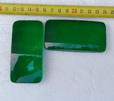 DUE VETRI VERDI RICAMBIO per EFFETTI LUCE DERBY DOPPIO vetrini colorati colore a