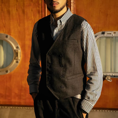 Gilet uomo doppiopetto - , spina