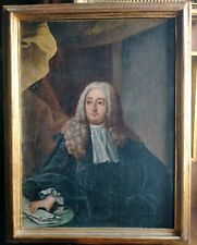 Quadro Antico Dipinto Ritratto Olio Tela XVIII 1700 Sec Tableau ancien Portrait