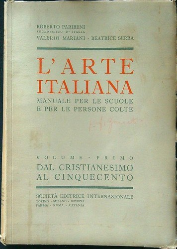 Arte italiana vol i - l'arte, vol.