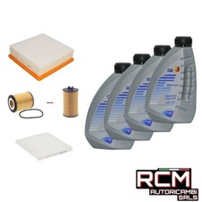 Kit Tagliando e Filtri, 4 Litri Olio Q8 5w30 Opel Corsa 1.0cc 1.2 1.4 Benzina