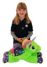 Peluche Unicorno Pony Cavallo Verde 45cm, Bambini Ragazzi Adulti S.Valentino