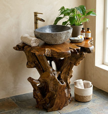 Lavabo teak radica legno
