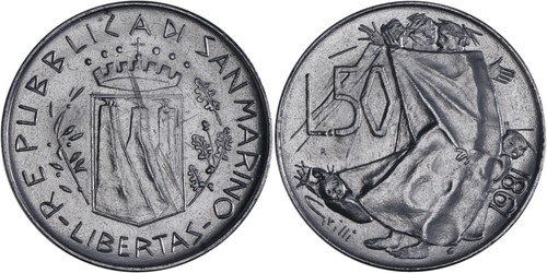 San marino lire acciaio - san,