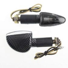 Coppia Indicatori Direzione Frecce Moto Universali Sport Naked Scooter  Carbonio