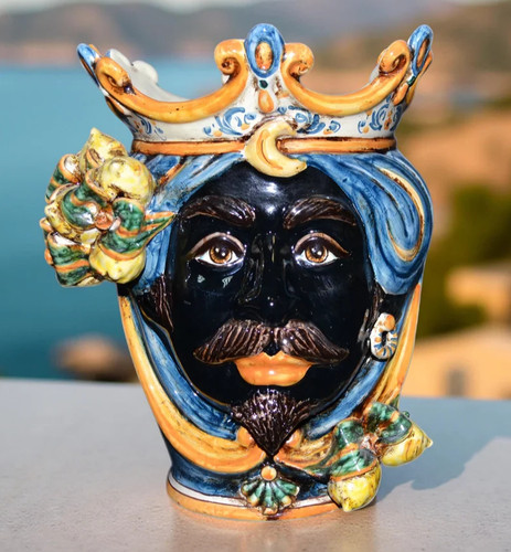 Vaso testa moro - di, siciliana