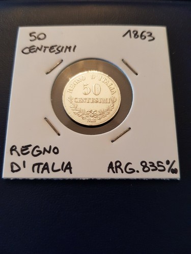 Moneta argento centesimi - moneta, 50