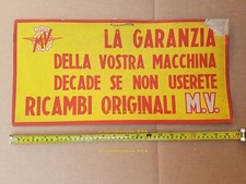 MV Agusta Ricambi Originali insegna cartone originale anni 50 cartello tabella