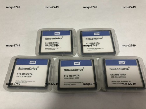 5pcs silicondrive 512mb cf - wd,