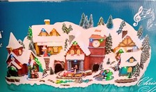 Giostra Natalizia Pesaggio Movimento Luci E Musica Trenino