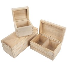Scatole scomparto in legno di