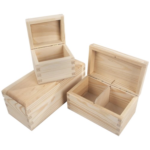 Scatole scomparto legno - scatole,
