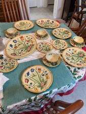 Set da tè completo Deruta maiolica Fernando Boldrini giallo tulipano raro senza patatine