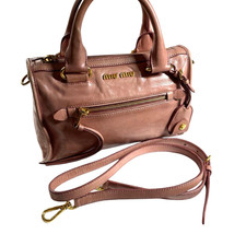 Borsa a tracolla miu miu Vitello pelle lucida 2WAY mini piccola dal Giappone MMRf68