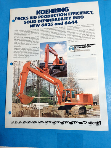 Koehring 6625 6644 brochure - koehring,