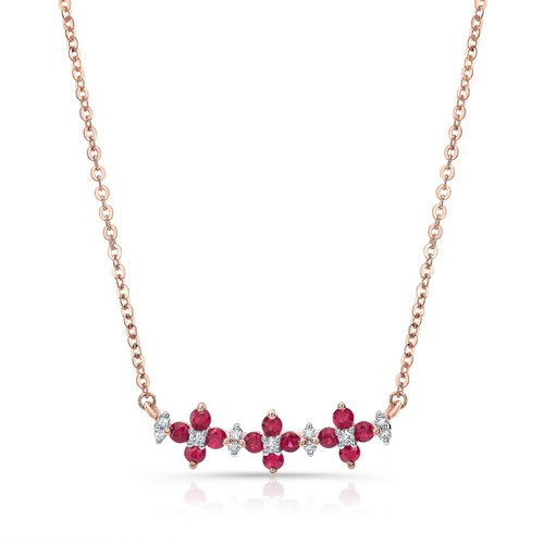14k oro rosa rubino - rosa,
