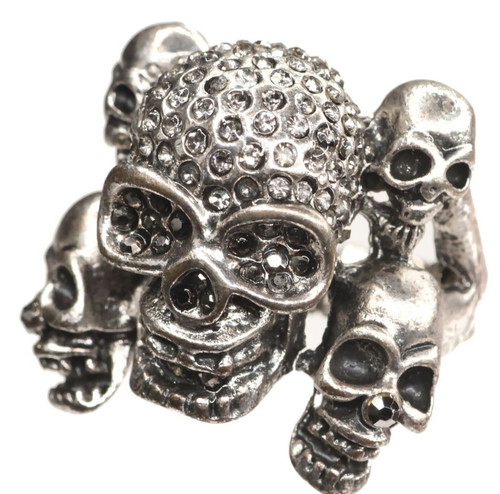 Anello teschio gotico cinque - anello,