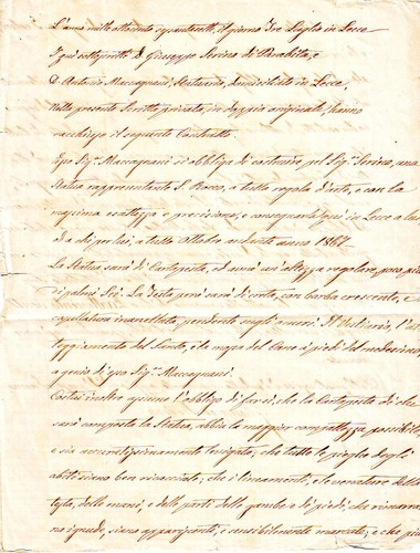 Lettera antica parabita 1867 - lettera,