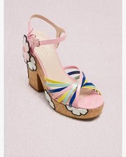 Kate Spade Gerry sandalo con zeppa e tacco taglia 9 plateau