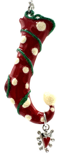 Calza rosso scintillante - calza,