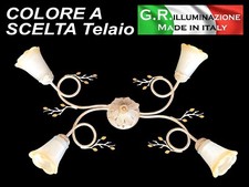 PLAFONIERA IN FERRO BATTUTO