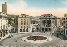 TRIESTE - PIAZZA OBERDAN - ACQUARELLATA - V1960
