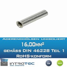 Capicorda Non Isolato 16mm ² Lunghezza 12,00 -30,00mm Dopo din 46228 Teil 1